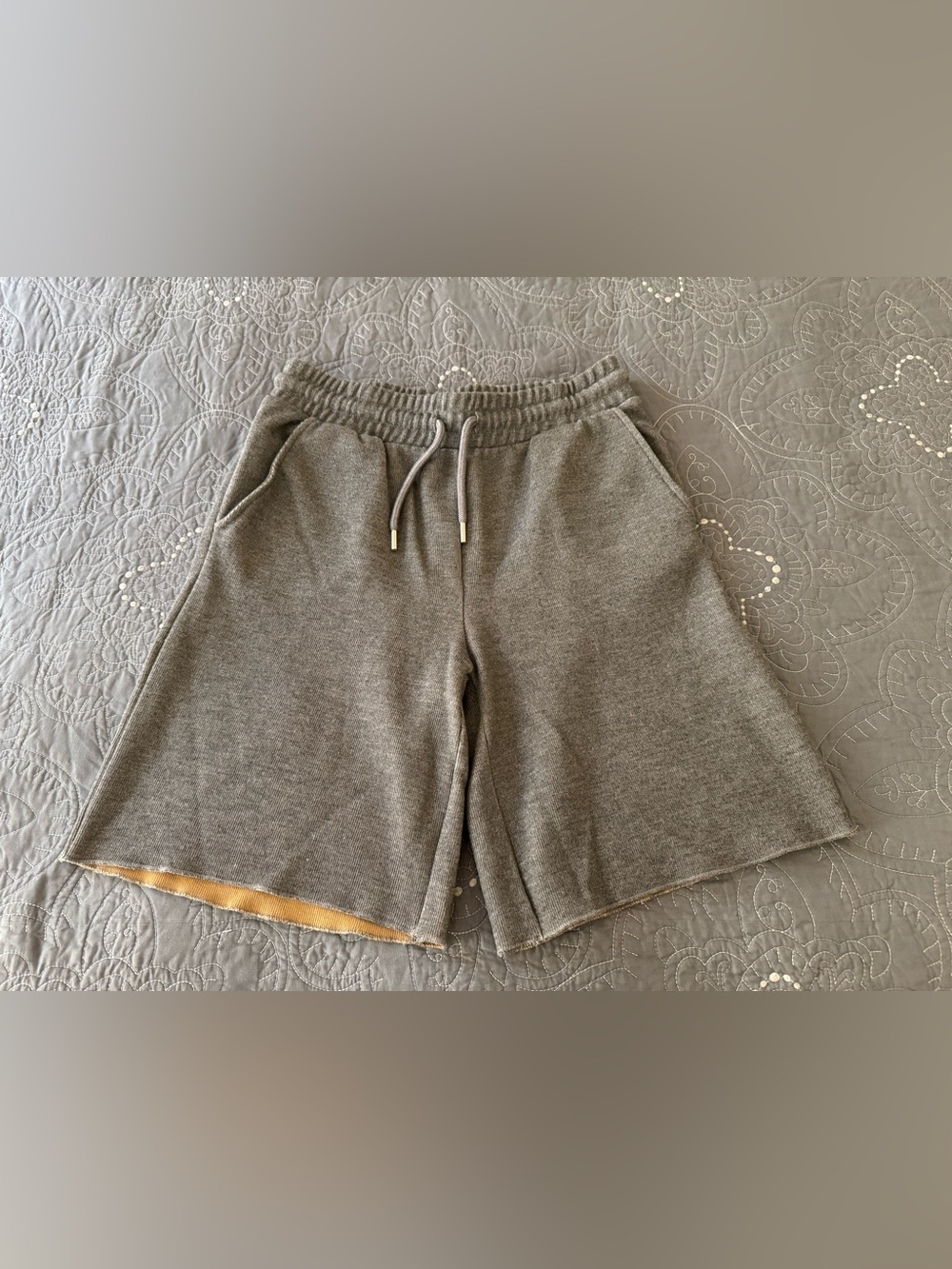 Zara Gray Athletic Sweat Shorts with Drawstring